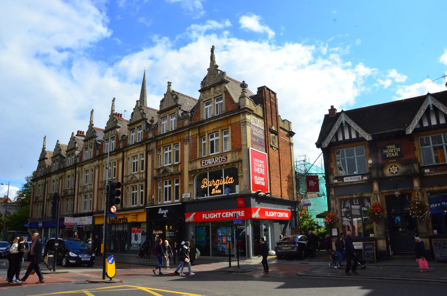 Student Accommodation in Ealing, London - shops and pub on Ealing Broadway