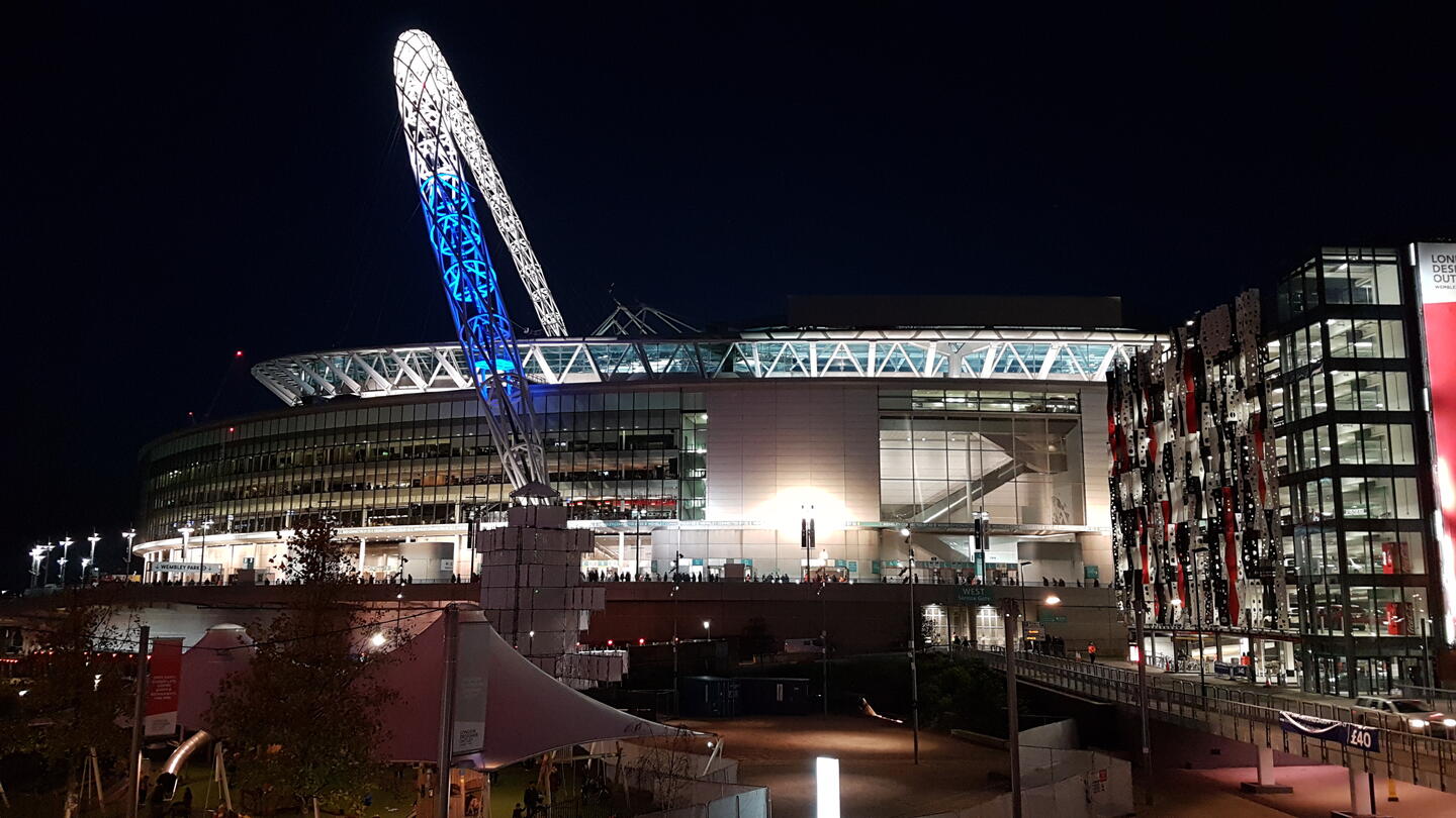 Student Accommodation in Wembley, London - Wembley Stadium at night