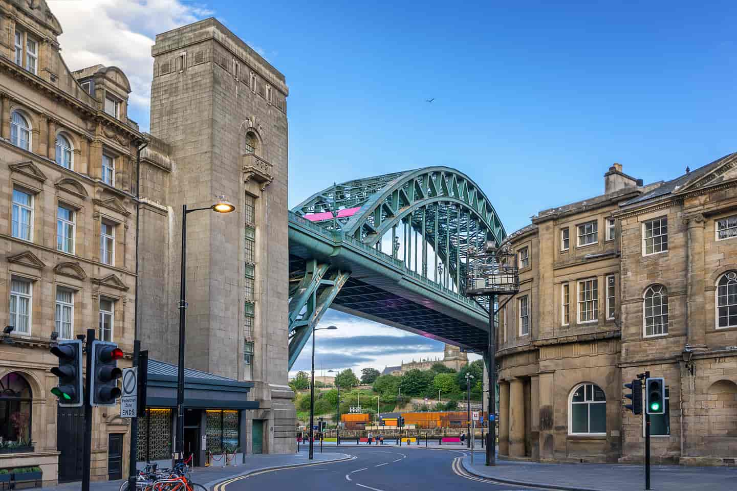 Student Accommodation in Newcastle - Tyne Bridge with The Guildhall in the foreground
