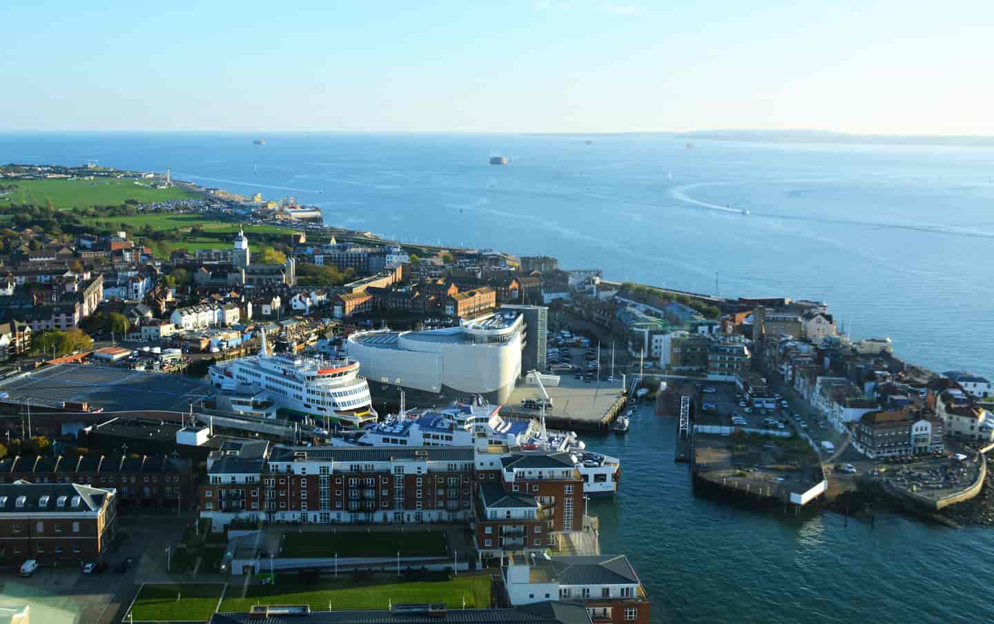 Student Accommodation in Portsmouth - Portsmouth coastline from the top of Spinnaker Tower