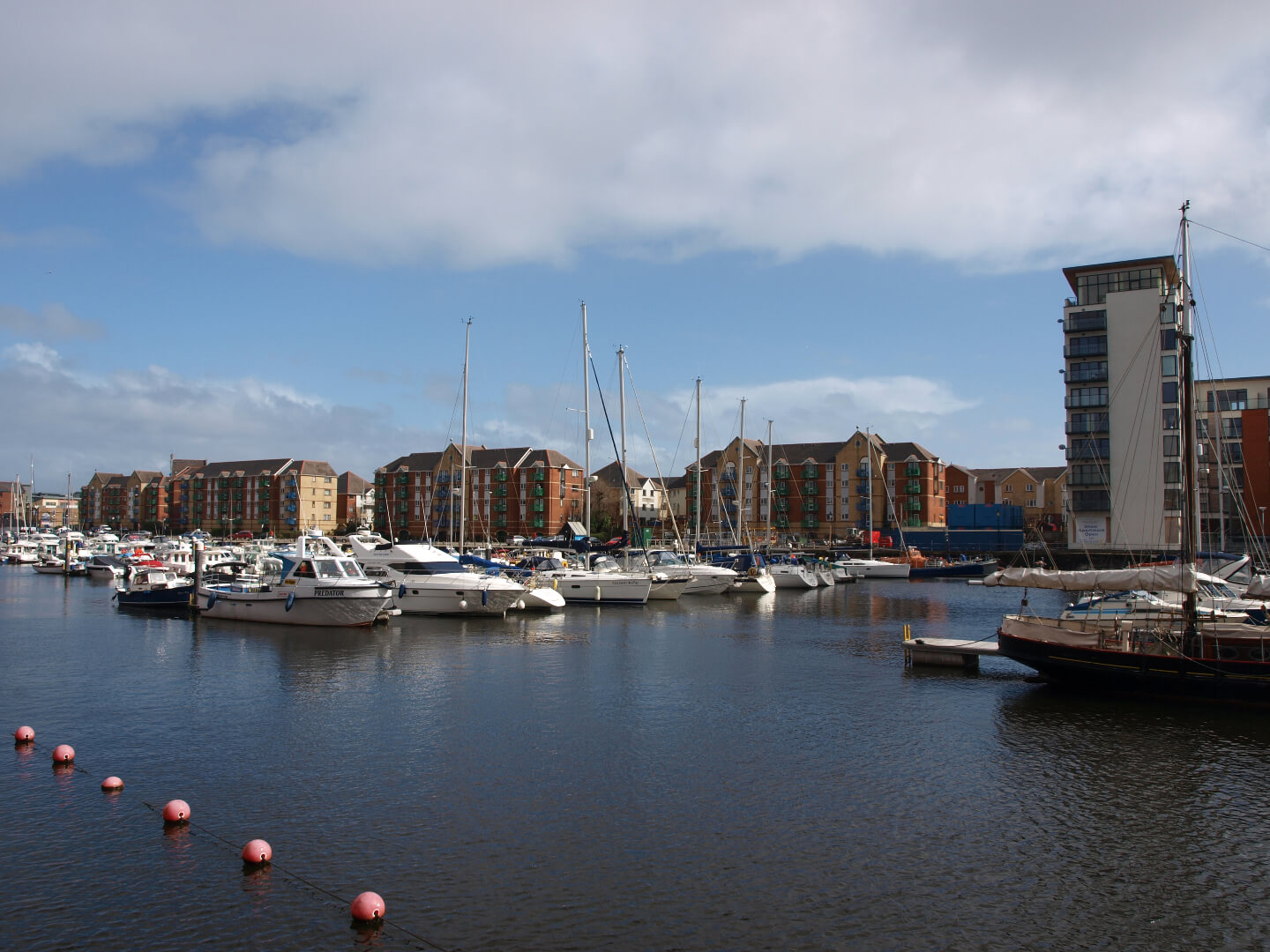 Student Accommodation in Swansea Marina, Swansea - boats in Swansea Marina on a clear day