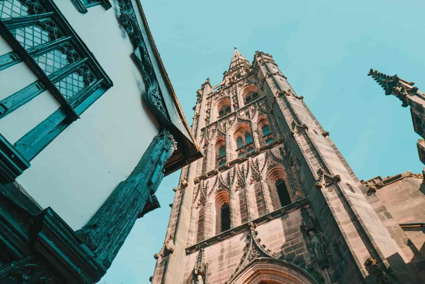 Student Accommodation in Coventry - Coventry Cathedral spire on a clear sunny day