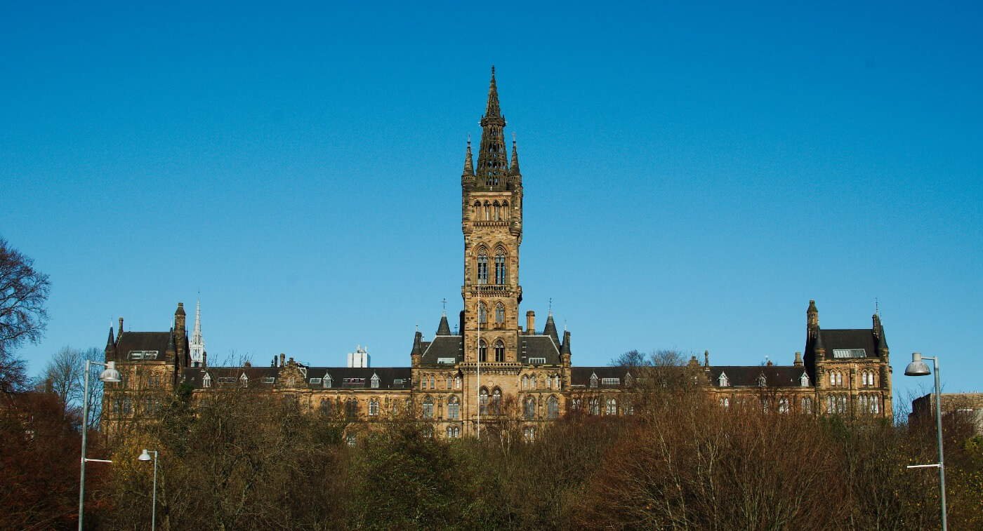 Student Accommodation in Hillhead, Glasgow - the University of Glasgow on a clear day