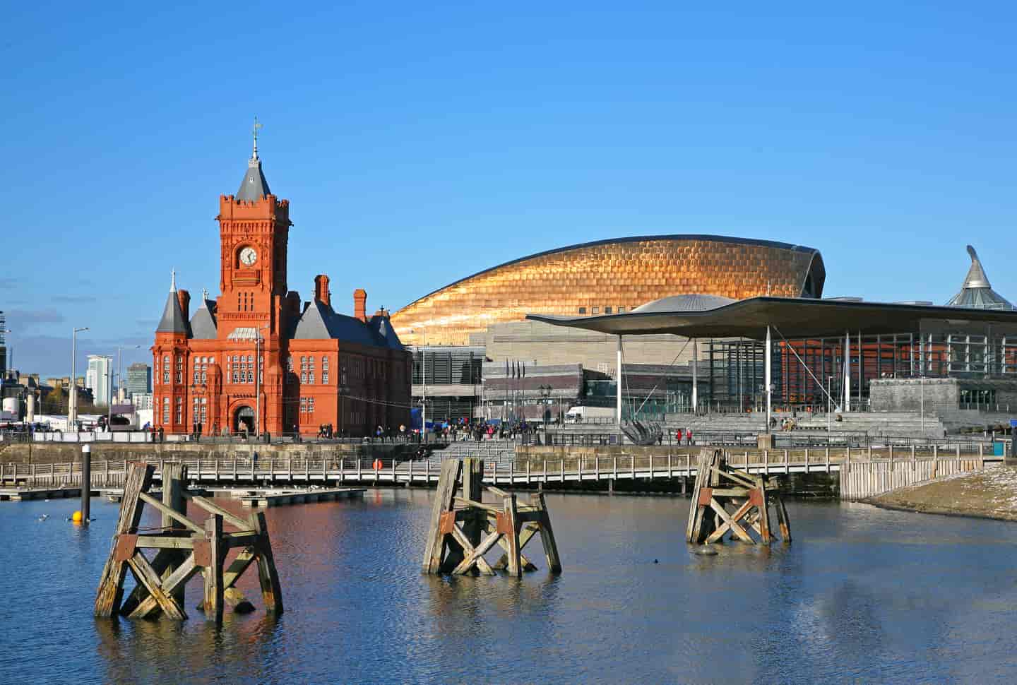 Student Accommodation in Cardiff - The Pierhead Building and Armadillo in Cardiff Bay