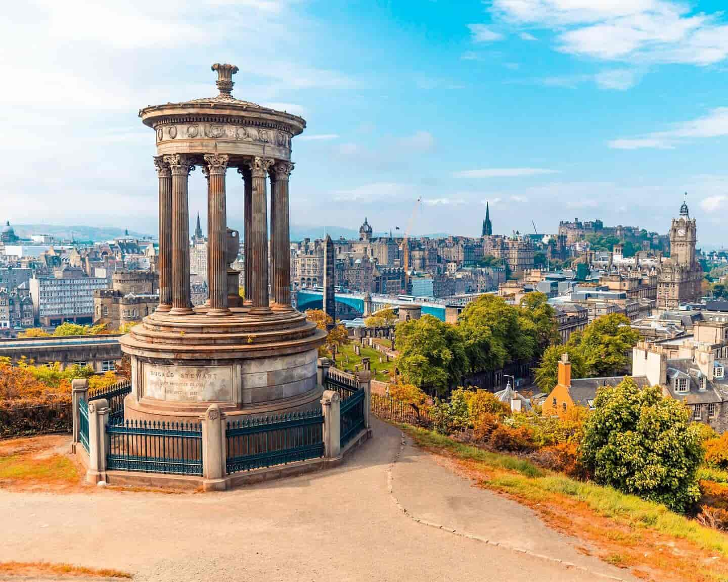 Student Accommodation in Edinburgh - Dugald Stewart Monument on Calton Hill