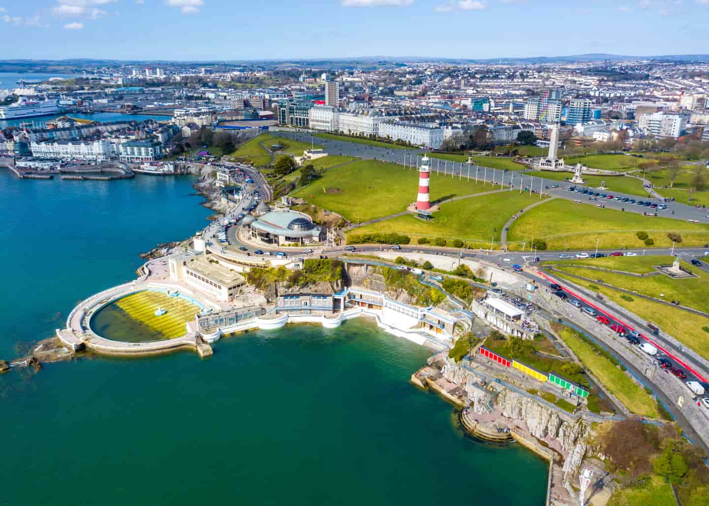 Student Accommodation in Plymouth - Arial view of Plymouth Hoe