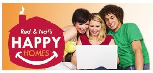 Logo for Red and Nat's Happy Homes