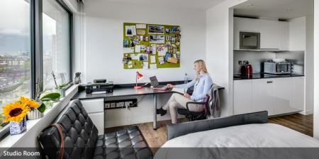 Studio Apartment, King's Cross Student flat to rent on Canal Reach, London, N1C
