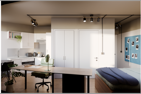 Penthouse Studio Student flat to rent on North End Road, London, HA9