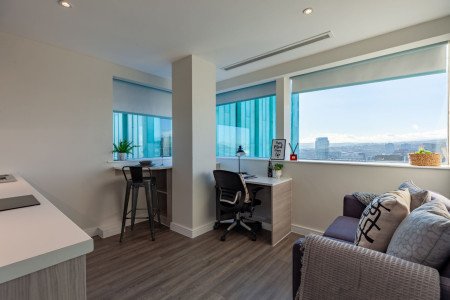 Gold Studio Student flat to rent on Union Street, Sheffield, S1