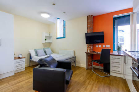 Bronze Studio Student flat to rent on Russell Street, Nottingham, NG7
