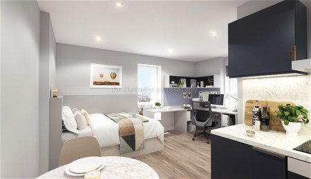 Premium Plus Studio Student flat to rent on Jocelyn Square, Glasgow, G1