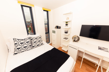 Standard Double with En-Suite 8 bed student flat to rent on Seymour Street, Liverpool, L3