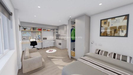 Large Bronze Studio Student flat to rent on 15 - 25 Talbot Square, London, W2