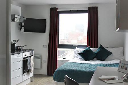 Studio Gold Plus - City view Student flat to rent on Vincents Walk, Southampton, SO14