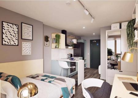 Executive Studio Student flat to rent on Cathedral Street, Glasgow, G1