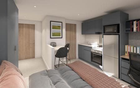 E02-style studio Student flat to rent on St Peters Street, Canterbury, CT1