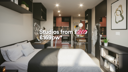 Bronze Studio Student flat to rent on Duncombe Street, Leeds, LS1