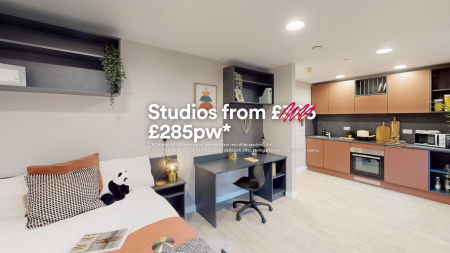 Diamond Studio Student flat to rent on Duncombe Street, Leeds, LS1