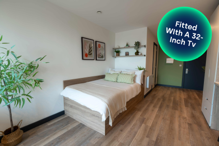 Gold Studio Student flat to rent on Great George Street, Leeds, LS2