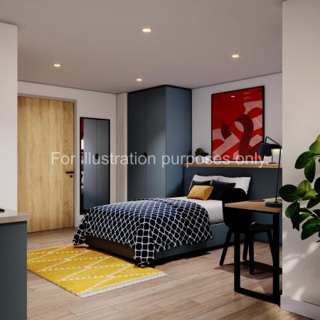 Silver Studio With Balcony Student flat to rent on Alfreton Road, Nottingham, NG7
