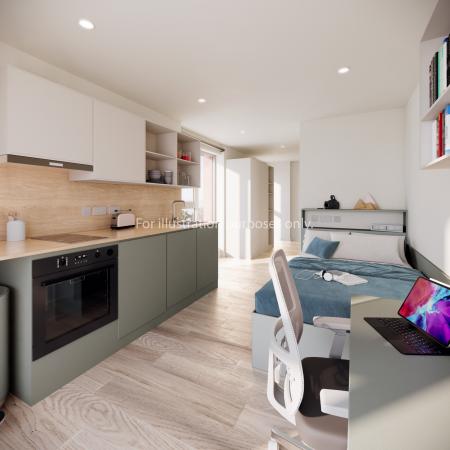 Premium Penthouse Studio Student flat to rent on Cheapside Street, Glasgow, G3