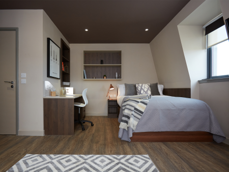 Deluxe Studio 1 bed student flat to rent on Woodside House, 90 South Woodside Road, Glasgow, G20