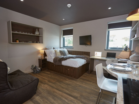 Superior Plus Studio 1 bed student flat to rent on Woodside House, 90 South Woodside Road, Glasgow, G20