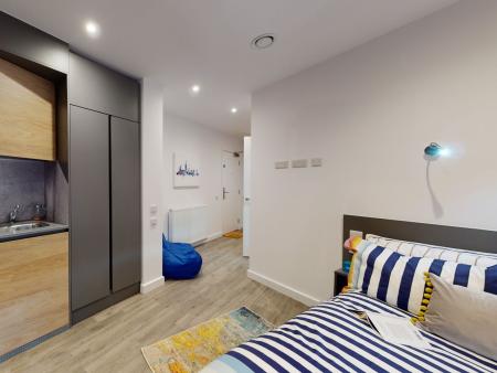 Gold Skyline Studio 1 bed student flat to rent on Great Court, 78 Rolls Road, London, SE1