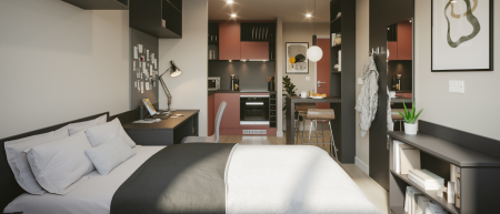 Bronze Studio Student flat to rent on Duncombe Street, Leeds, LS1