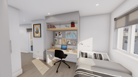 Platinum Studio Plus Balcony Student flat to rent on Talbot Square, London, W2