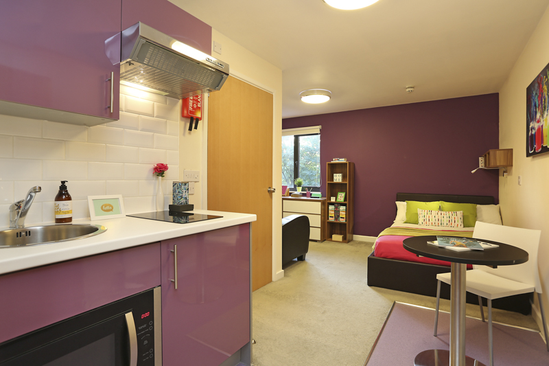 Deluxe Wet Room Studio Kentish House student 1 bed flat to rent on Parham Road, Canterbury