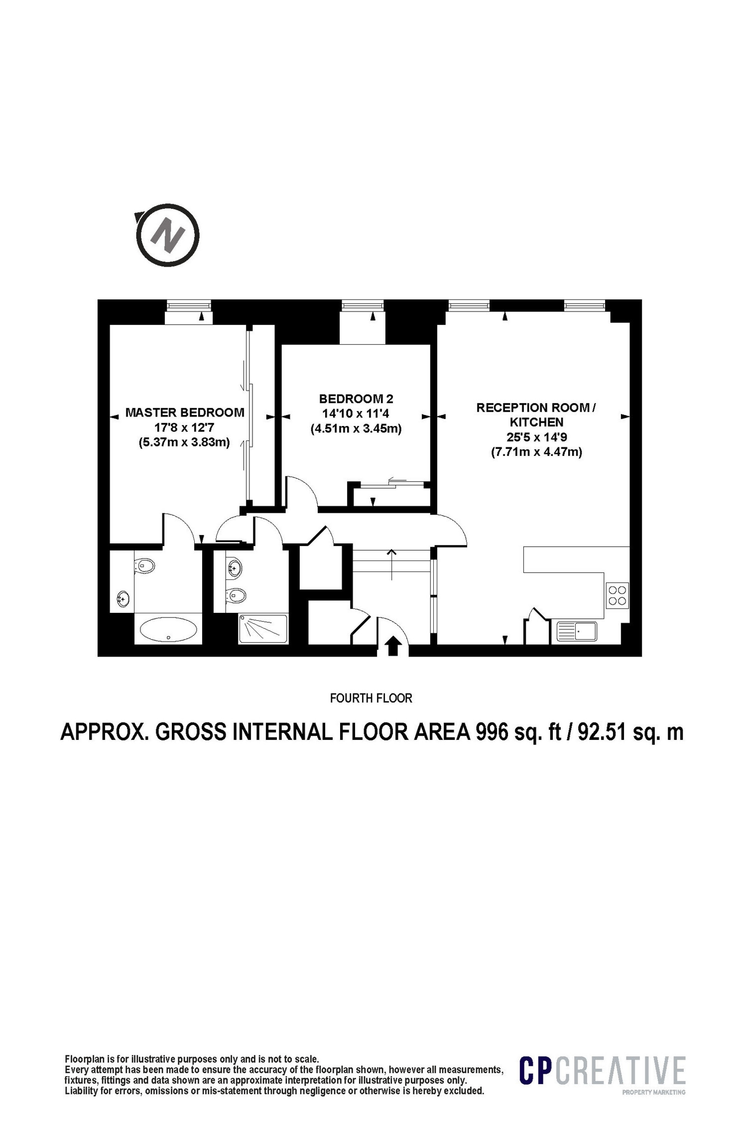 2 bed student house to rent on Baker Street, London, NW1 6XE StuRents