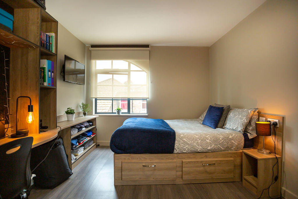 Large Double Window Superior Studio student flat to rent on Hinton Road