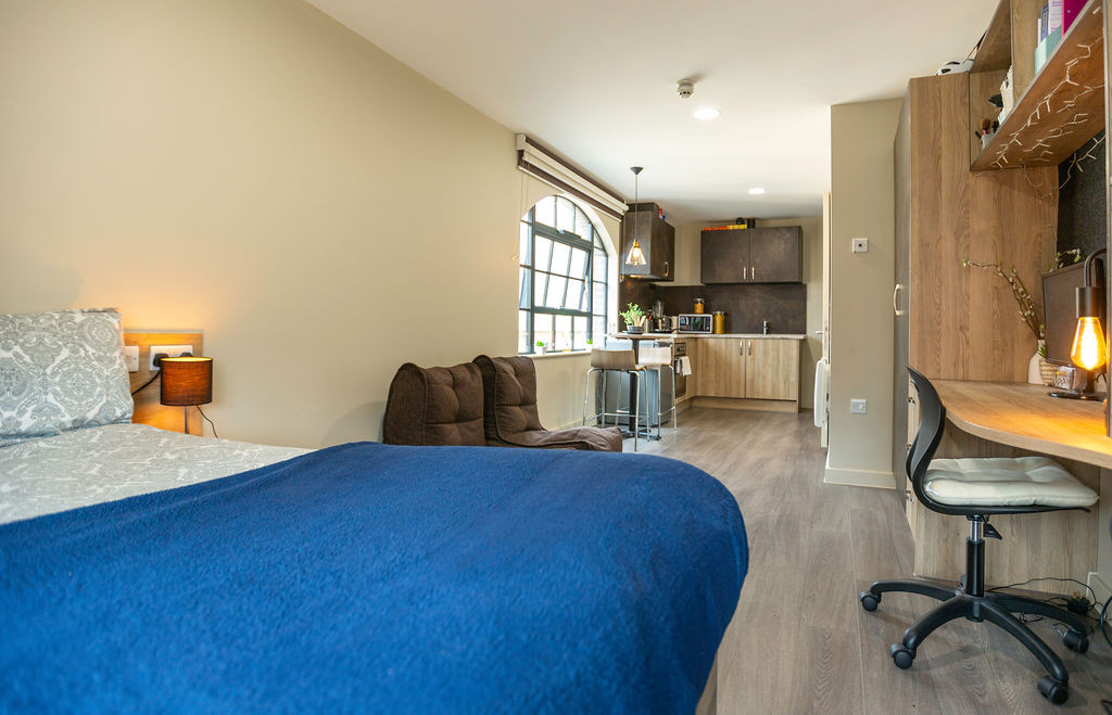Large Double Window Superior Studio student flat to rent on Hinton Road