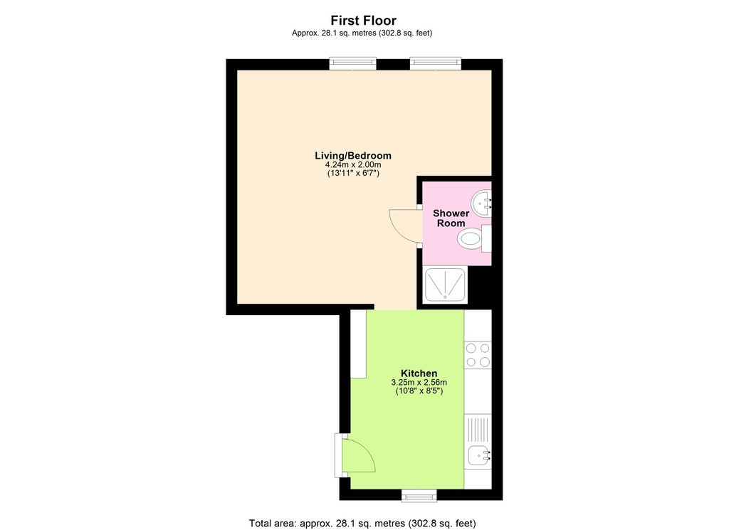 Student studio flat to rent on Sneinton Hermitage, Nottingham, NG2 4BS StuRents