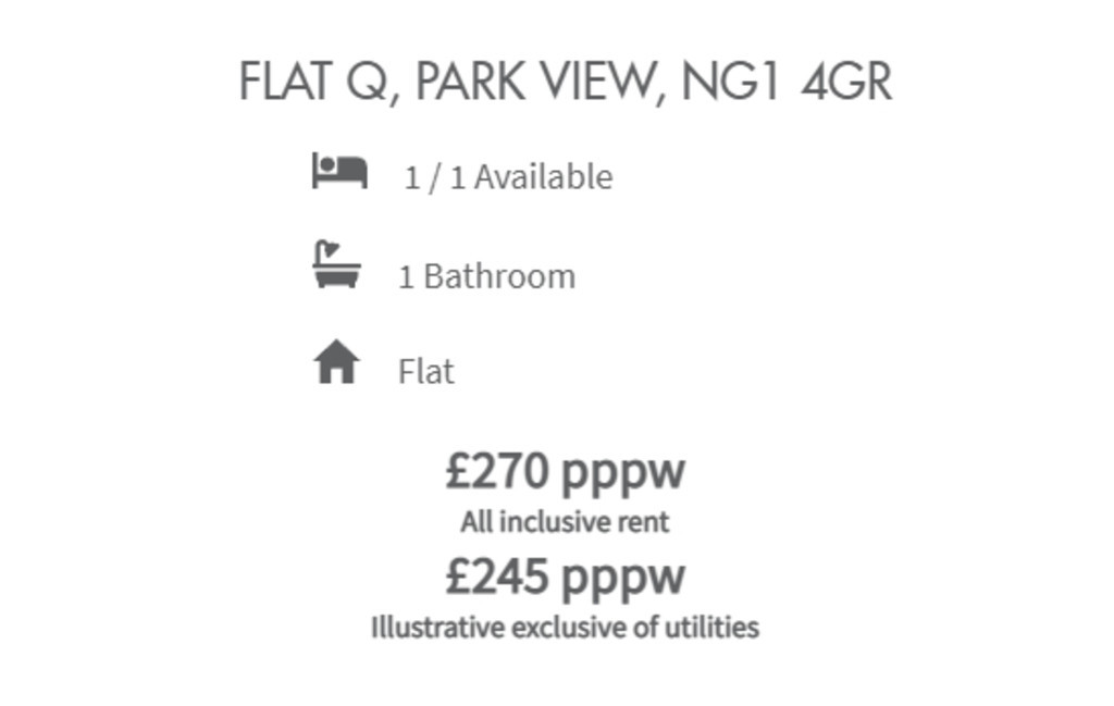Student studio flat to rent on Park View, Nottingham, NG1 4GR StuRents